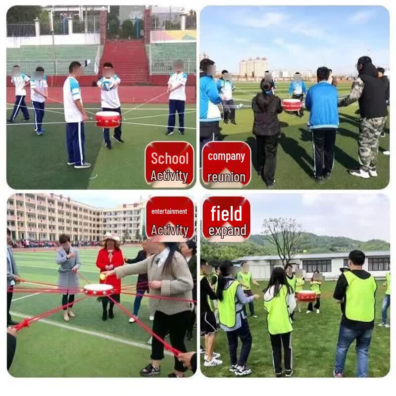 Cooperative Drum Ball Toss Game