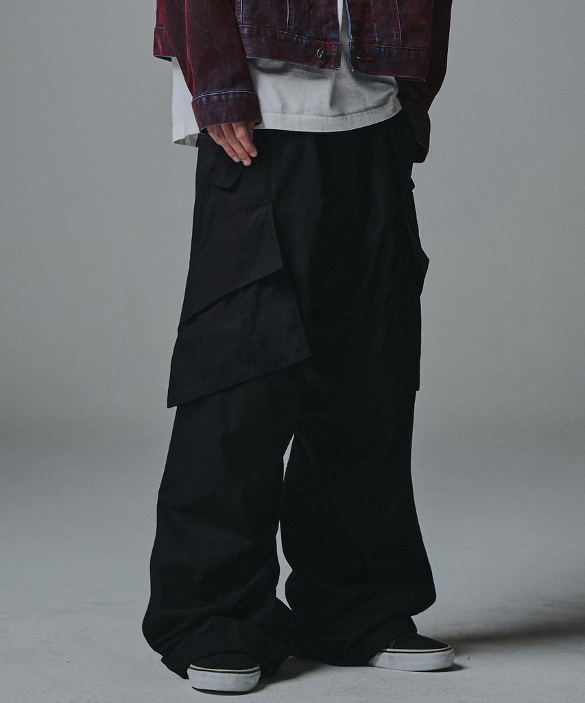 NOT4NERD Ripstop Flare Fit Cargo Pants - Black