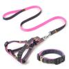 Premium Quality Durable Denim Dog Leash Harness Set Stylish Fur Collar Simple Design Small Medium Sizes for Cats Furry Friends
