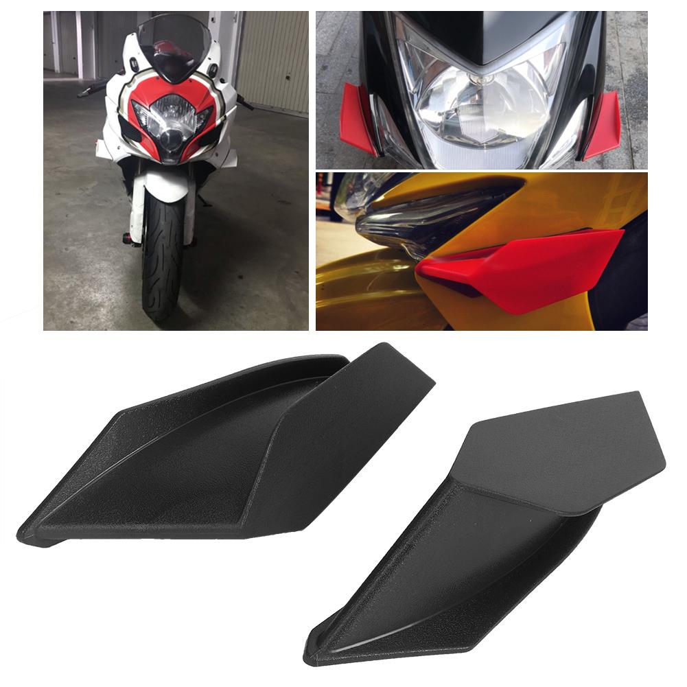 Motorcycle Aerodynamic Winglets Spoiler Wing Universal Modification AccessoryBlack