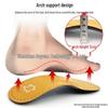 Cowhide Leather Arch Support & Metatarsal Massage Insole for Flat Feet - Unisex Casual Full-Length Pad