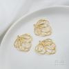 14K Gold-Filled Geometric Pendant: Square, Round, Teardrop, Heart Shapes for DIY Earrings