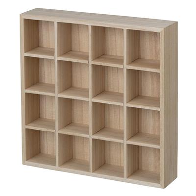 Dekore Corporation Concombre quadratische Holzbox, 16 Quadrate, Außenquadrat, Innenmaß ca.. B20,4 T4,5 H20,4/1 Größe B4,5 T3,8 H4,5 ZCB-47192