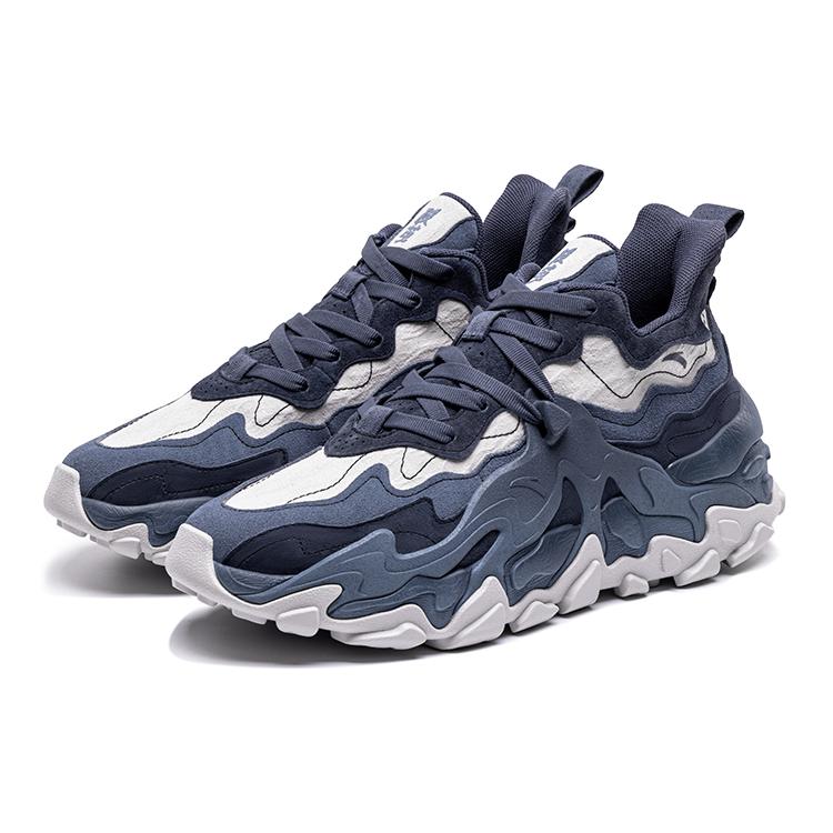 Anta Cocoon Distress Version 2.0 Comfortable Breathable Low top Sports Casual Shoes Men's Gray Blue 112228861S-1
