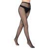 [LittleForBig] Mesh Net Stockings [Jacquard Panties] High-Waisted Stockings with Polka Dot Pattern, Black