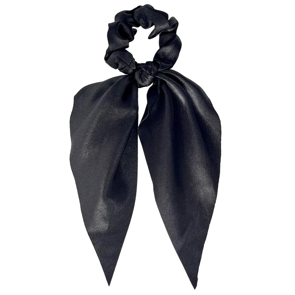 1 Stück Satin Langes Band Scrunchies Damen Mädchen Elastisches Gummi Schleife Haargummis Pferdeschwanzhalter Haaraccessoires