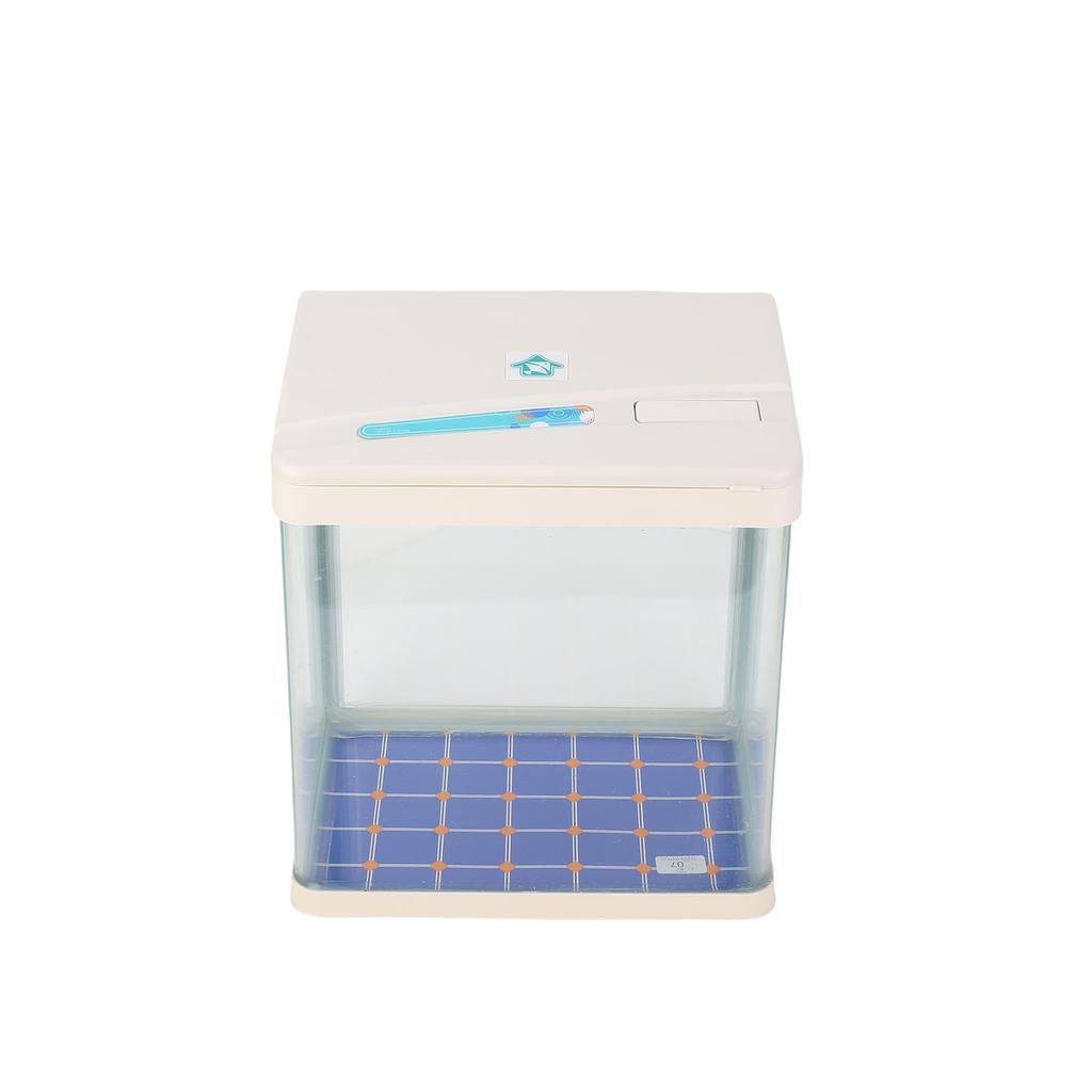 Kleines Aquarium HD-Glas USB-Schnittstelle LED-Licht Schreibtisch-Aquarium mit Pumpe für das Wohnzimmer