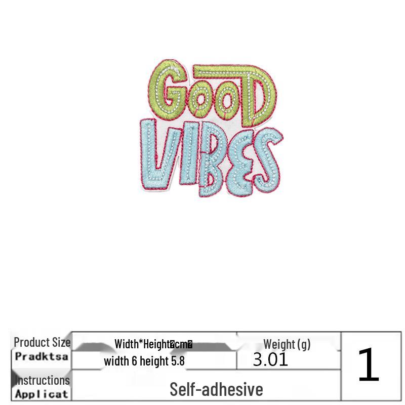 Colorful Letter Embroidery Patch - Clothing Accessory