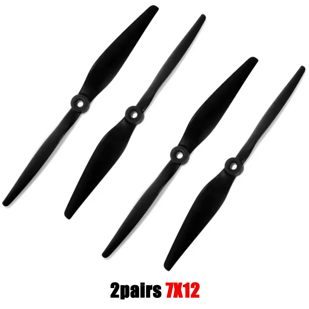2Pair HQProp 7X12 7X9 7X10 7X7 7X6 7X5 CW/CCW 2-blade Propeller Thin Electric Prop Reinforced Nylon Prop for 7 Inch RC Airplanes
