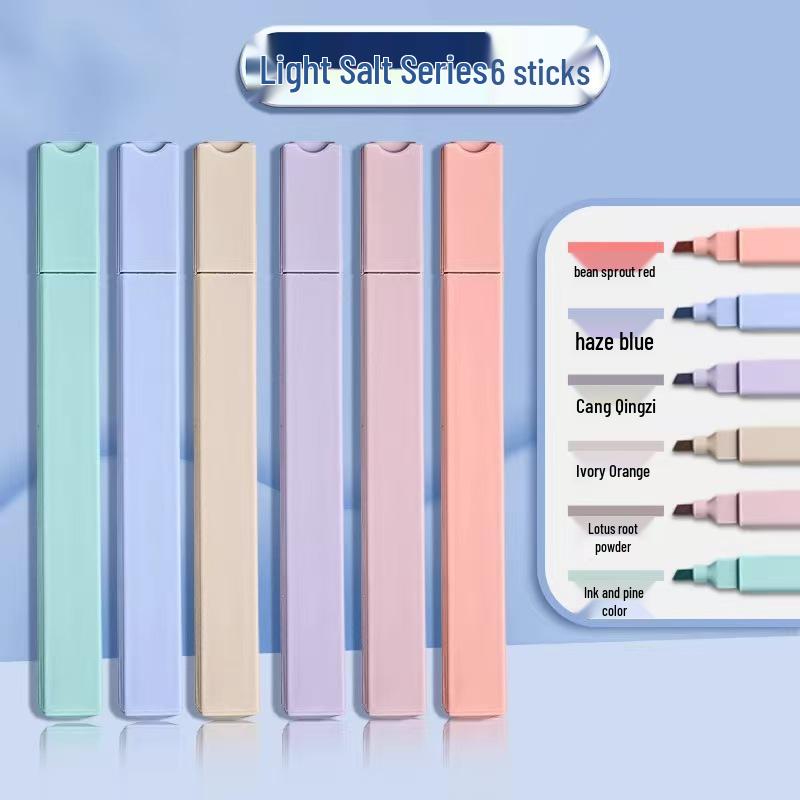 Morandi Pastel Highlighter Set - Retro Macaron Colors for Students