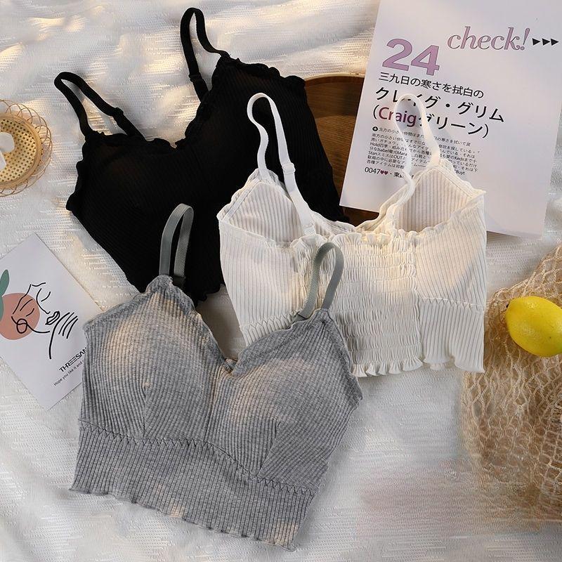 Solid Simple Girls Bras Wireless Underwear Backless Brassiere Women's Bras Trackless Push Up Bras With Pad