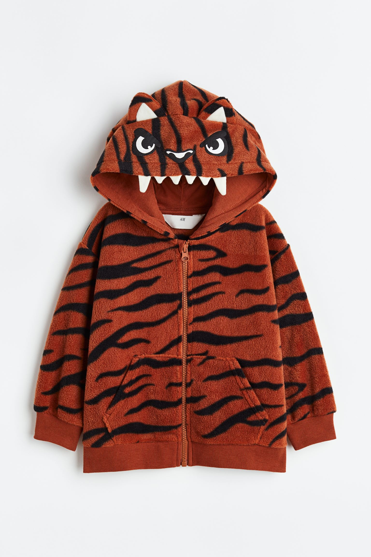 

Appliqueed zip-through hoodie