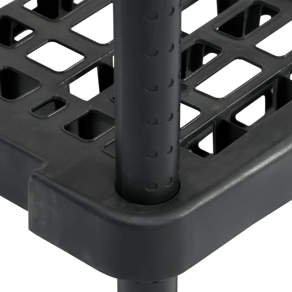 Storage Shelf 5 Shelves Black 93.5 x 45.5 x 194.5 cm PP