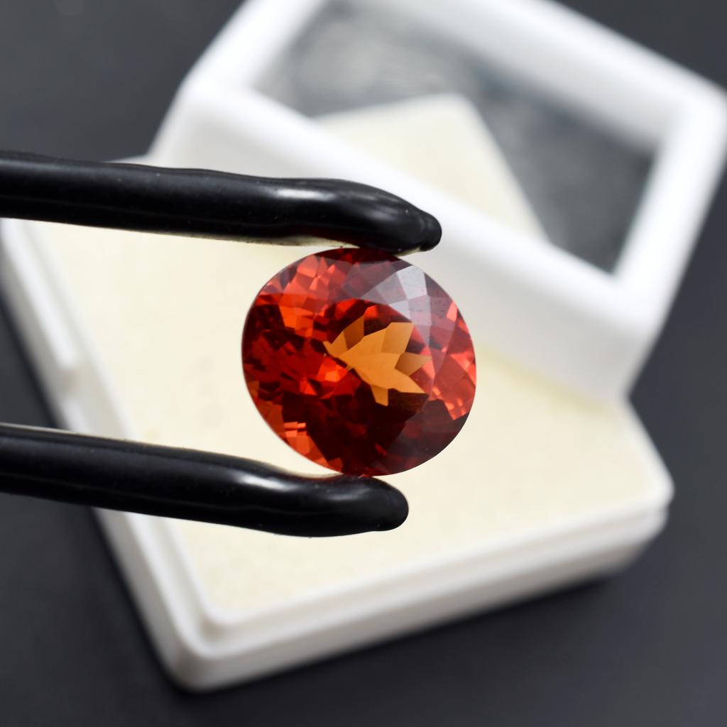 Natural Orange Sapphire Loose Gemstone Ceylon Oval Cut 16.35 ct September Birthday Birthstone