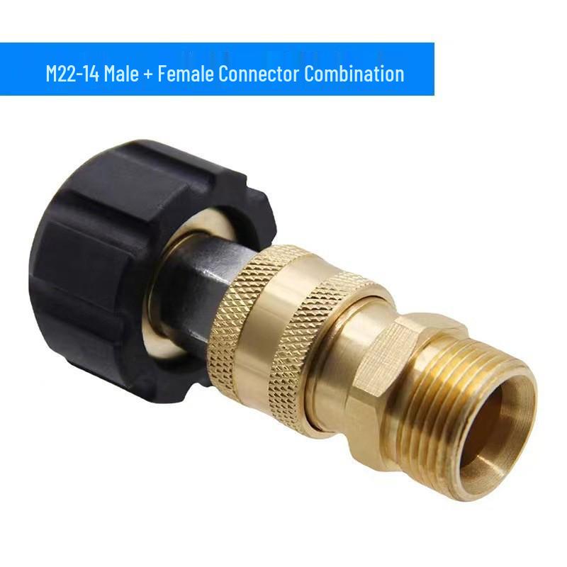 M22-14 To 3/8" Quick Connect High-Pressure Washer Copper Adapter