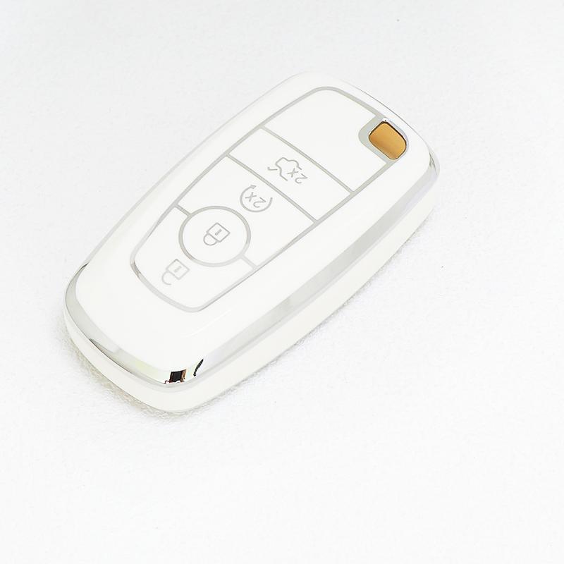 For Ford Ecosport Edge S-Max Ranger Mondeo Fusion Mustang Explorer F150 F250 F350 4 Buttons Car Key Case Cover Accessories