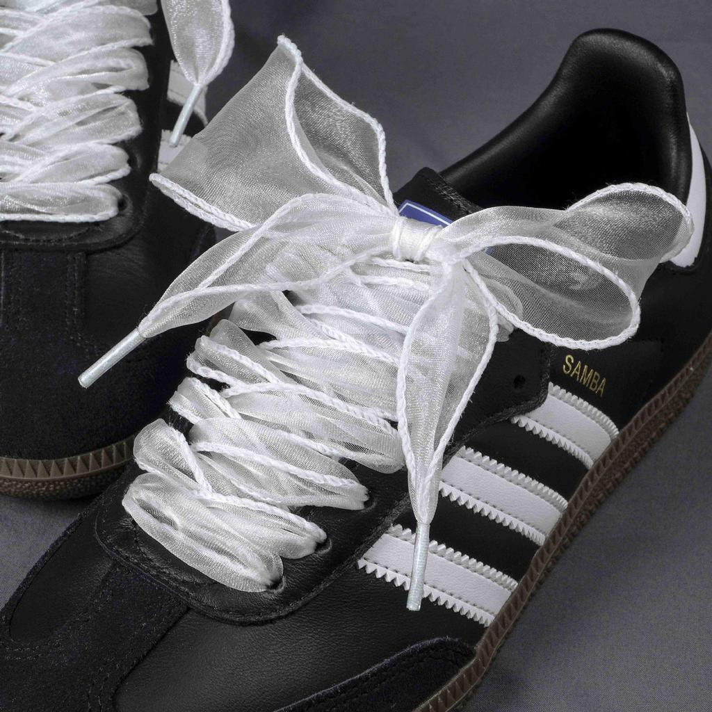 Fairy Wave Silk Chiffon Curly Shoelaces for German Trainers and Air Force One - Canvas Rope, 1 Pair