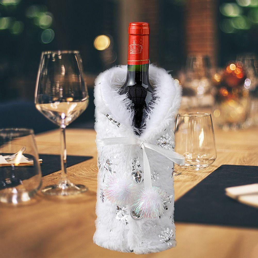 Champagne Pouch Snowflake Pattern Wine Bottle Cover Gift Wrap Packaging Bag Wine Bag For Home