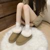 Solid Color Large Size Snow Boots Women's 2025 Winter New Fluffy Piled Thickened Warm Wear-resistant Heightening Cotton Boots Cotton Shoes
