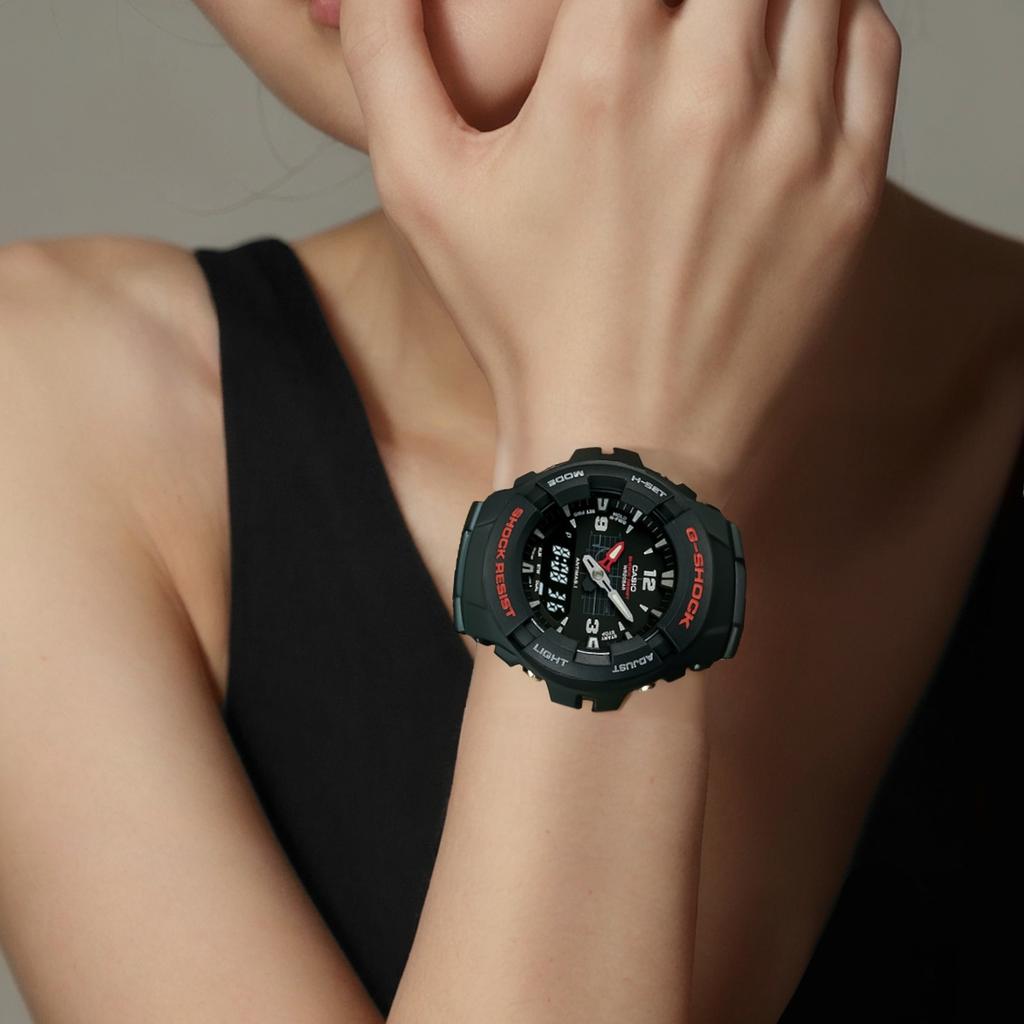 Casio Women's Liquid Crystal/Analog Dual Display Series Black Watch G-100-1B G-100-1B