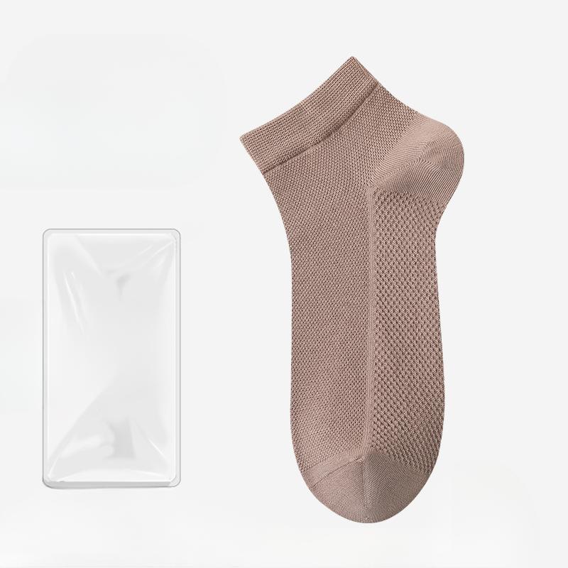 Męskie Letnie Cienkie Modne Trendowe Jednokolorowe Bawełniane Przeciwmechaczące Oddychające Deodorantowe Skarpety Sportowe