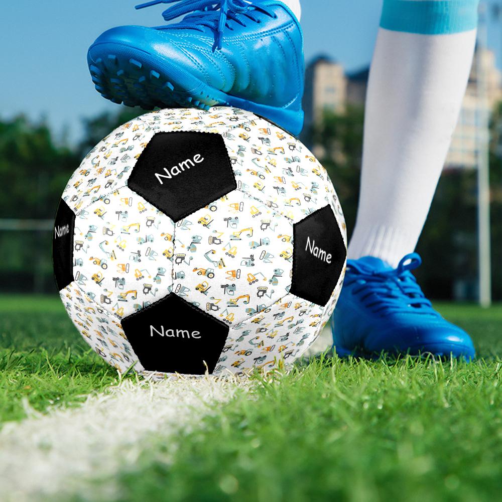 Custom Name excavator Theme Size 5 Soccer Ball, Suitable for Both Indoor and Outdoor Matches, a Gift Suitable for Everyone.