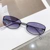 New trendy hollow sunglasses women anti-ultraviolet polarized lenses large frame thin gradual change color sunglasses personality