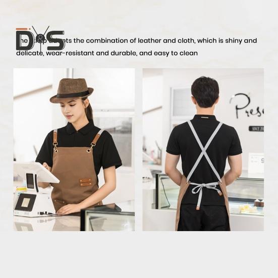 Waterproof Kitchen Apron with Pockets for Men Women Cleaning Pinafore Waist Tie Shop Work Uniform BBQ Gift