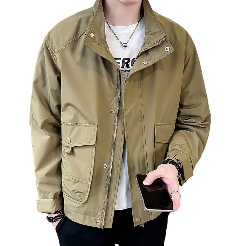 Men's 2025 New Coat Men's Spring and Autumn Trend Fashion Handsome Top Tooling Youth Jacket Clothes