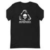 European Size 's Officially Inspired D&D Necromancy Spellcasting T-Shirt - Black & White Wizard Skeleton & Necromancy Spell Cards