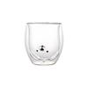 300ml Creative Double Wall Glass Mug Cute Beer Milk Coffee Cup Bear Cat Dog Animal Double-layer Glass Mug Valentine's Day Gift