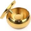 Ashtray, Large Xxl Outdoor Ashtray, Ultra Resistant Ashtray, Gold