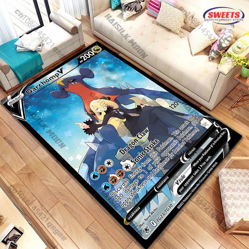 

3D Pokemon Garchomp Card Area Carpet Rug for Living Room Bedroom,Office Areas,Durable Machine Washable Mat Gift for Kids Adults 40x60cm (16x24in)