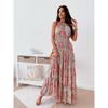 Tooxika Summer New Floral Backless Printed Dress Sleeveless Bohemian Long Dresses For Women