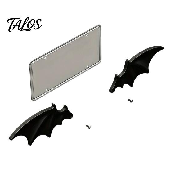 SUV License Plate Decor 1 Pair Bat Wing Decoration, Gothic Black Vehicle Decoration for Front Rear Plates, Car Truck Exterior Accessories Modification