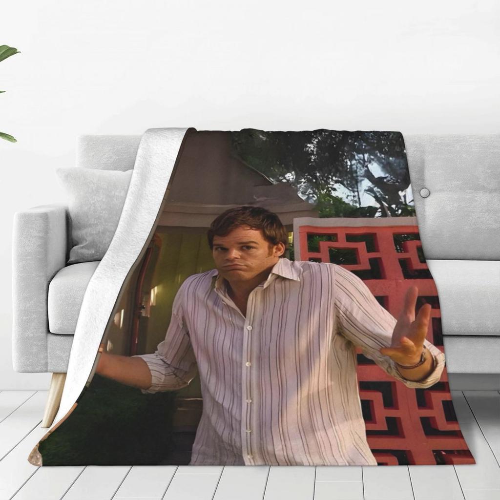 Custom Ultra-Soft Fleece Dexter Morgan Throw Blanket Warm Flannel Movie Blankets For Bed Office Sofa Bedspreads