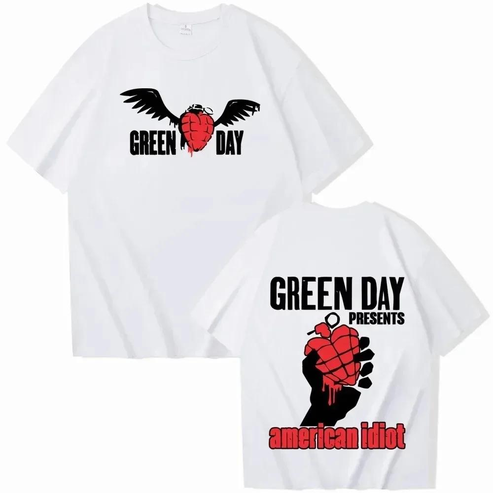 

2024 Rock Band Green Day The Saviors Tour Graphic T Shirts Fashion Hip Hop Short Sleeve T-shirt Unisex High Quality Cotton Tees#Color(1) XXXXXL чёрный