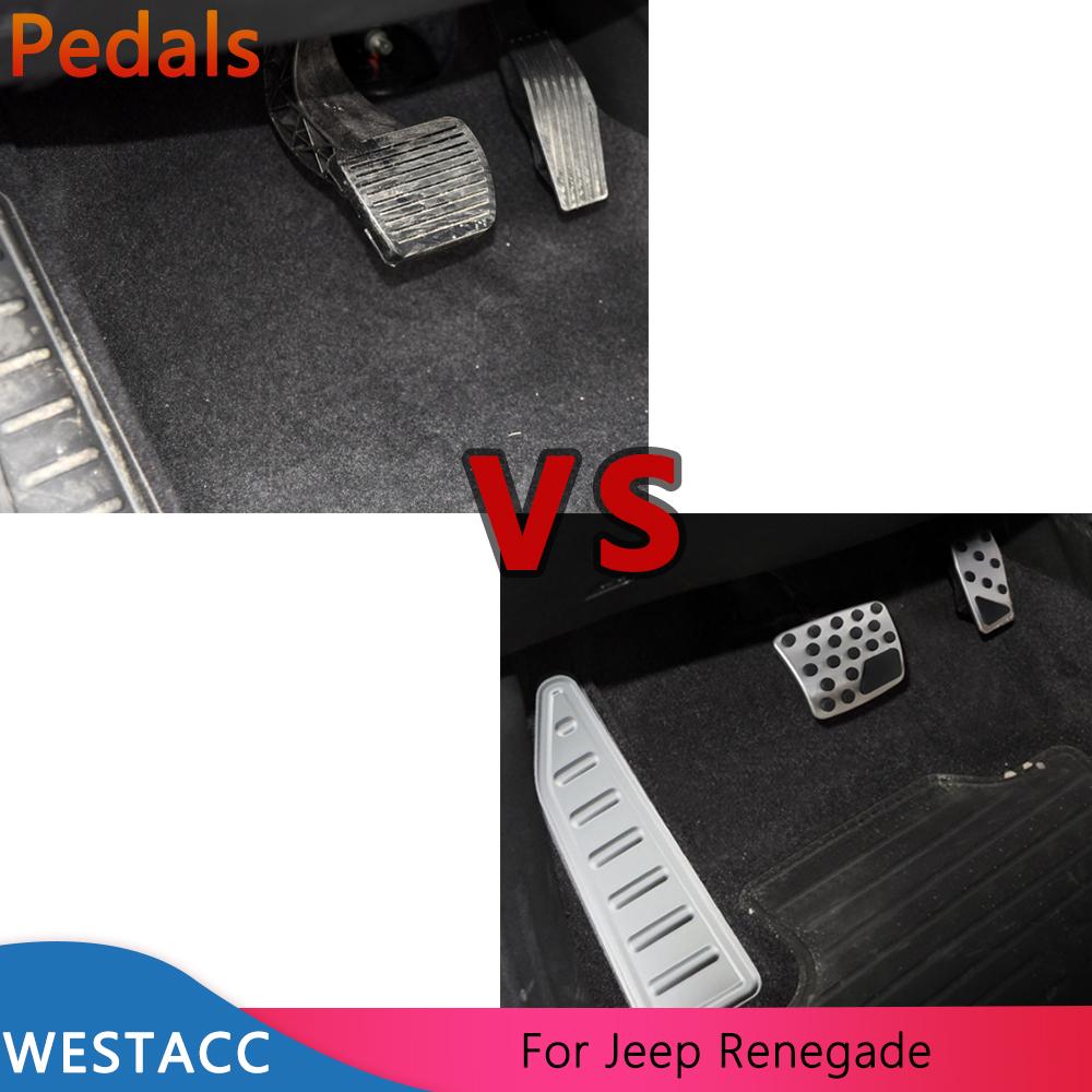 Auto Pedale Gas Bremse Fußstütze Pedal Schutzhülle für Jeep Renegade 2014 - 2022 Teile Innen