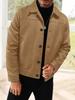 Giacca da uomo in lana con revers: Versatile Moda Casual a monopetto per Autunno e Inverno.
