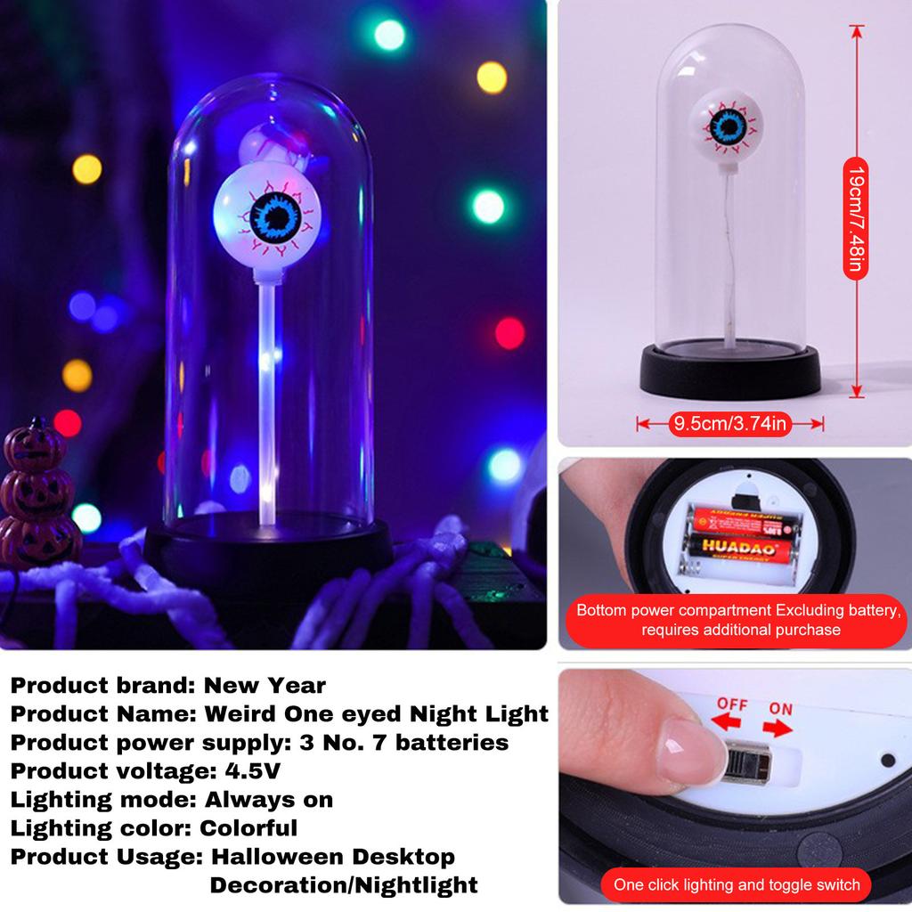 Strange One Eyed Night Light Party Decoration Ornament Small Night Light,Halloween Decorations, Halloween Ornaments-Without Battery