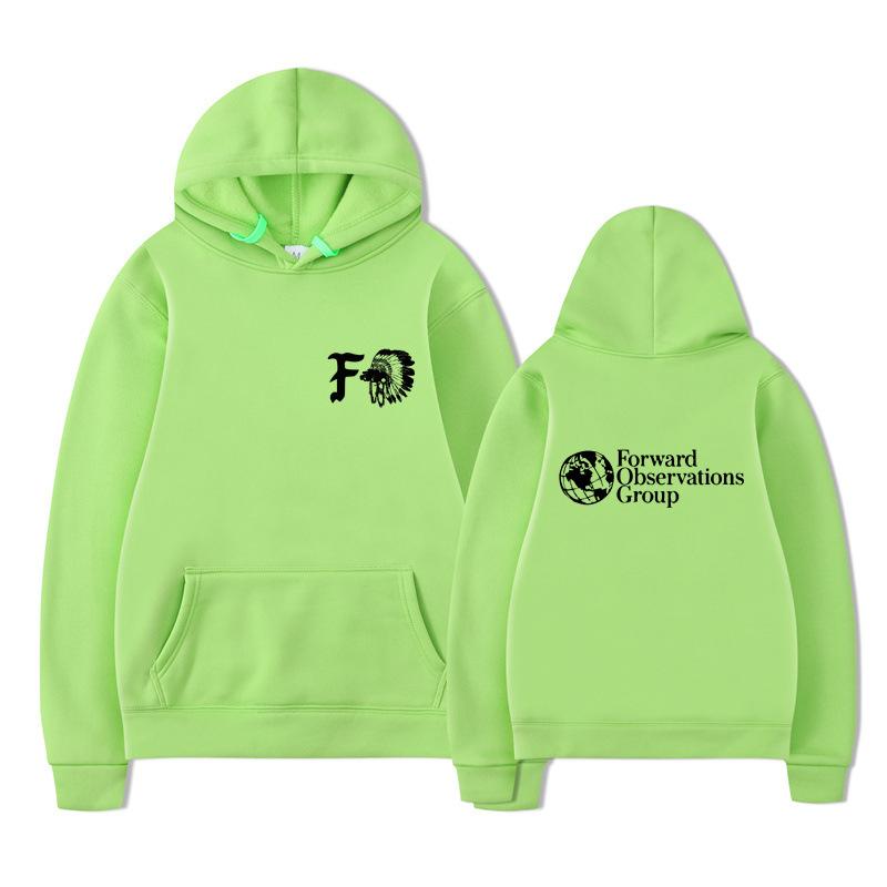Gbrs Forward Observations Group Hoodie Punk Skeleton Autumn Winter Fleece Streetwear Tops