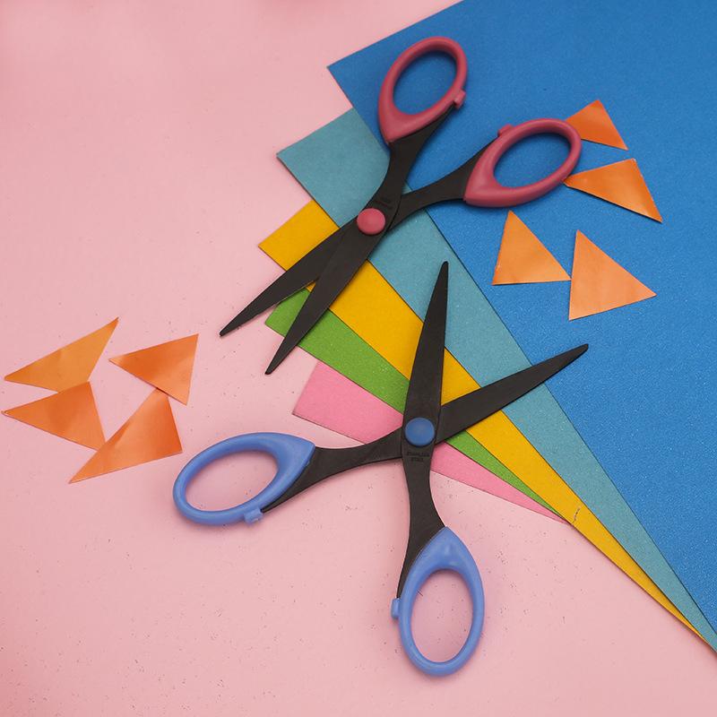 Scissor Stainless Steel Blade Safe Design Cutter for Fine Art Diary Album Craft Office School Stationery