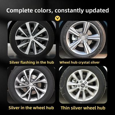 Car Wheel Hub Repair Pen Aluminum Alloy Steel Rim Silver Spray Paint Repair Scratch Repair Pen Wheel Hub Spray Painting