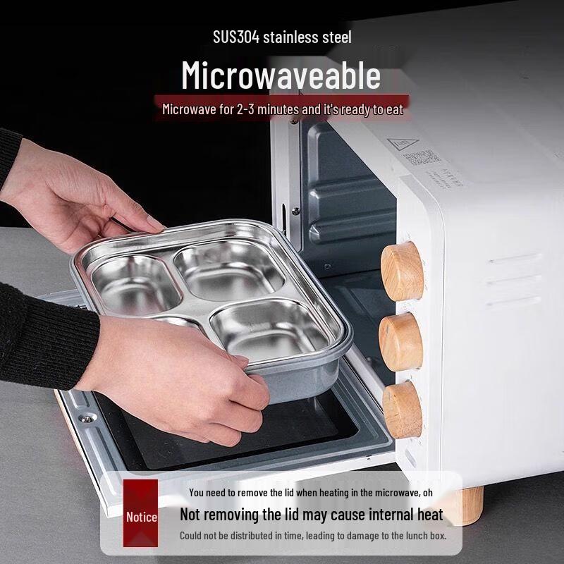 304 Stainless Steel 5-Compartment Bento Lunch Box
