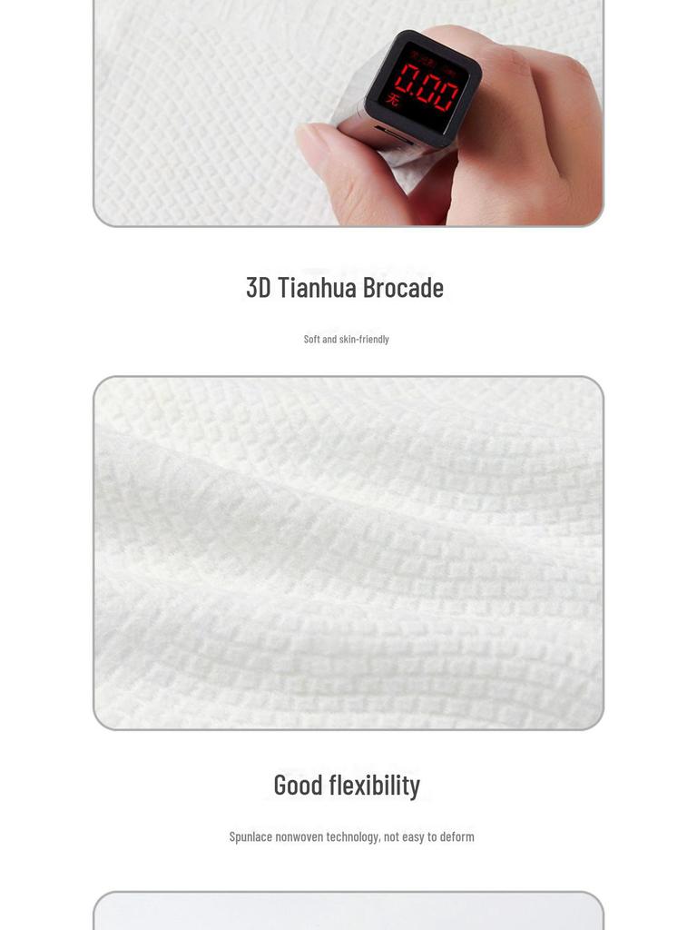 DAMAH Black Magic Baumwoll-Gesichtstücher - 72 Einweg-Reinigungstücher für Schönheitssalons