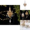 Acrylic Christmas Tree Pendant With Gold Crystal Effect For Holiday Decor