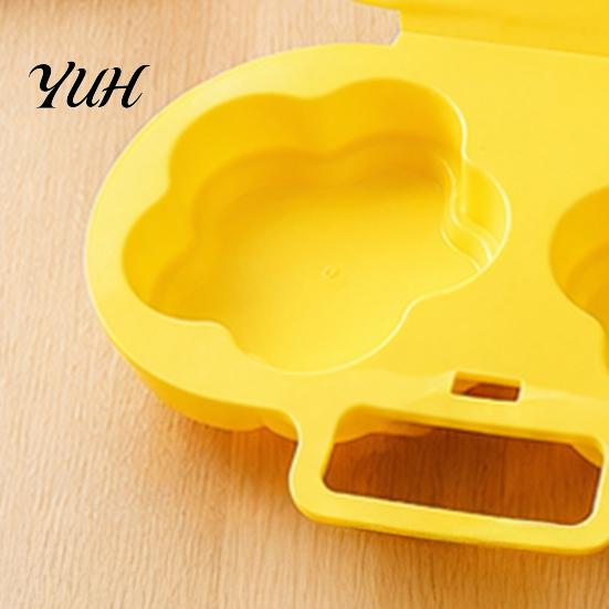 Time Saving Breakfast Device Microwave Egg Cooker, Quick Steamer Mold, Flower/Heart Healthy Omelette Pan ShapeReusable Poacher for No-Oil Cooking,