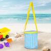 Netz-Strandtasche mit Schultergurt, großes Fassungsvermögen, Reißverschluss, Mehrzweck-Muschelhalter, Aufbewahrungseimer für Reisesandspielzeug