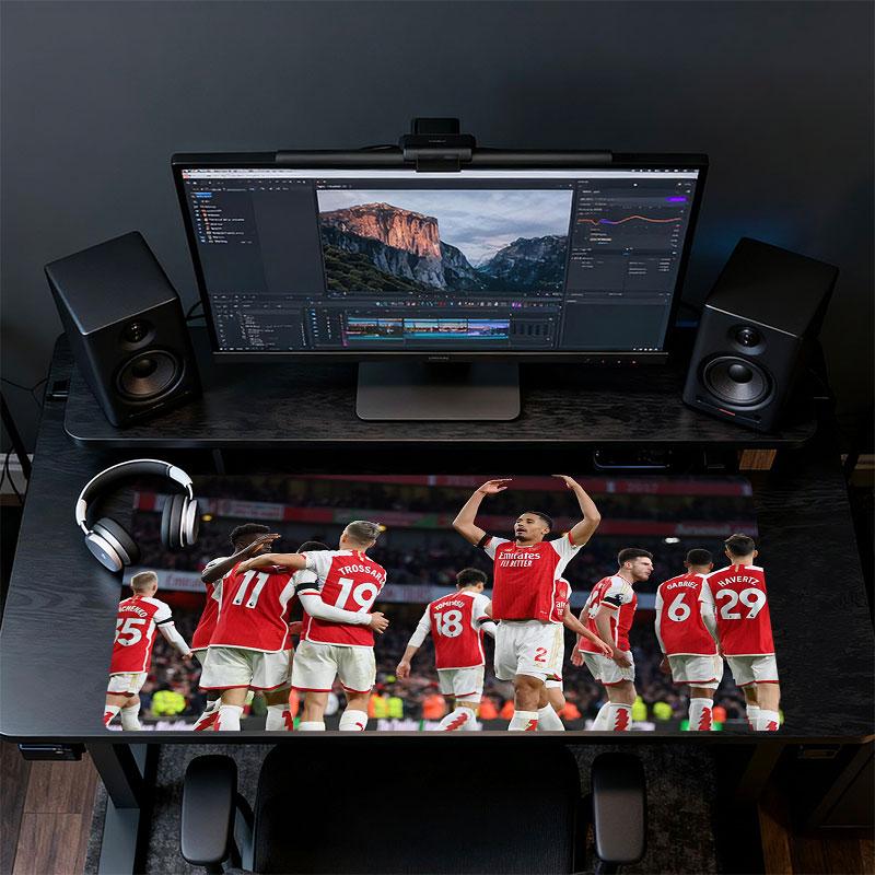Arsenal Players Mouse Pad, Large Gaming Desk Mat, Non-slip XXL Mousepad for Laptop & Tablet, Mini PC Playmat with Stitched Edges