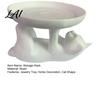 Cat Shape Ring Holder Jewelry Storage Rack Shape Anti-Falling Holder Durable Tray Resin Anti-Slip Space-Saving Organizer for Home Bathroom Bedroom